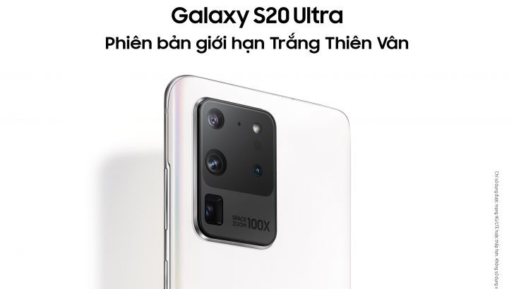 Samsum Galaxy S20 Ultra phiên bản giới hạn Trắng Thiên Vân chính thức ra mắt thị trường Việt Nam