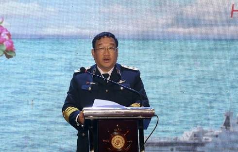 Phó Đô đốc Phạm Hoài Nam, Ủy viên Ban Chấp hành Trung ương Đảng, Ủy viên Quân ủy Trung ương, Tư lệnh Hải quân. Ảnh: Báo Hải Quân.