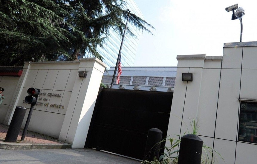 Tòa lãnh sự quán Mỹ tại Thành Đô, Trung Quốc. (Nguồn: AFP).