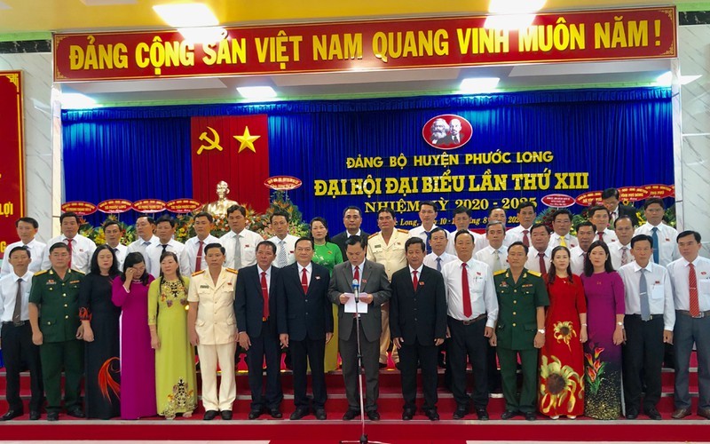 Ban Chấp hành Đảng bộ huyện Phước Long nhiệm kỳ 2020-2025.