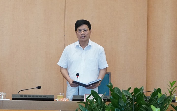 Phó Chủ tịch TP Hà Nội Ngỗ Văn Quý- Trưởng ban chỉ đạo phòng chống Covid-19 TP Hà Nội.