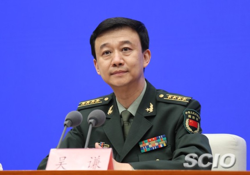 Người phát ngôn Bộ Quốc phòng Trung Quốc Ngô Khiêm. (Ảnh: SCIO).