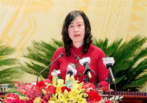 Bà Đào Hồng Lan, Bí thư Tỉnh ủy Bắc Ninh khóa XX, nhiệm kỳ 2020-2025. (Ảnh: Thanh Thương/TTXVN).