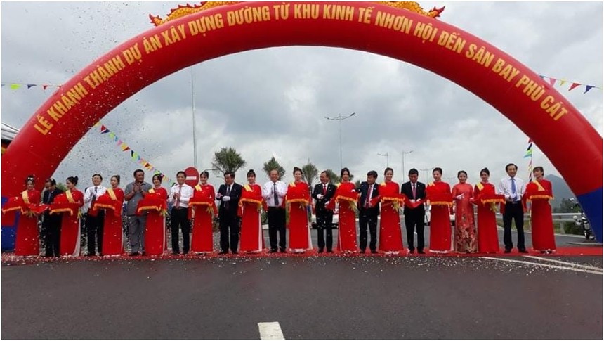 Khánh thành trục đường khu kinh tế Nhơn Hội – sân bay quốc tế Phù Cát.