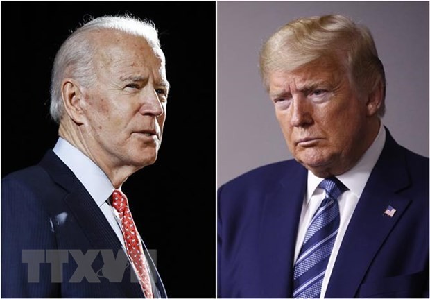 Ứng viên Tổng thống Mỹ của đảng Dân chủ Joe Biden (trái) và Tổng thống Mỹ Donald Trump (phải). (Ảnh: AP/TTXVN).