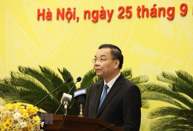 Thủ tướng phê chuẩn kết quả bầu chức vụ Chủ tịch UBND TP Hà Nội nhiệm kỳ 2016-2021 đối với ông Chu Ngọc Anh. (Ảnh: Văn Điệp/TTXVN).
