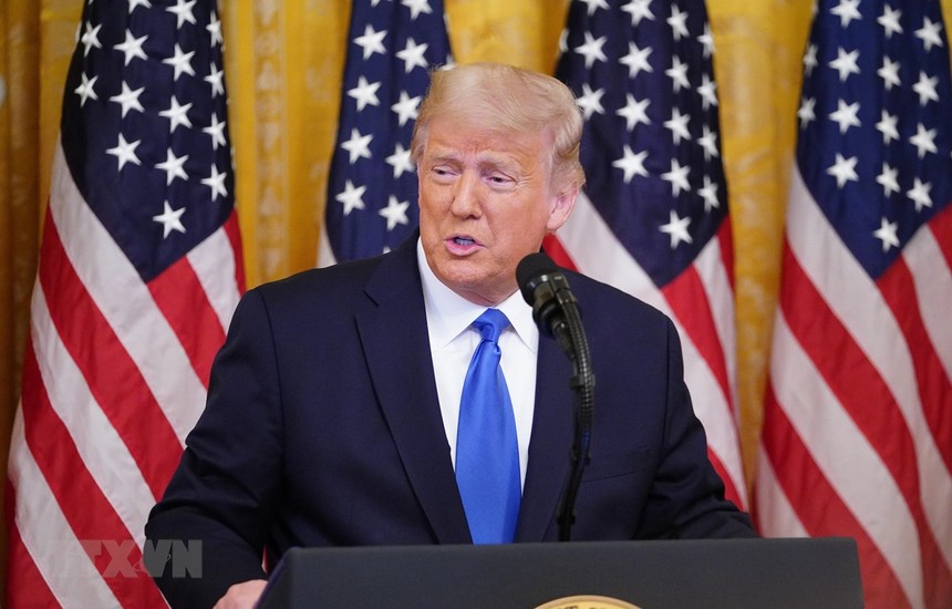 Tổng thống Mỹ Donald Trump phát biểu tại một sự kiện ở Washington, DC ngày 23/9/2020. (Ảnh: AFP/TTXVN).
