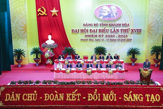 Toàn cảnh Đại hội Đảng bộ tỉnh Khánh Hòa lần thứ XVIII.