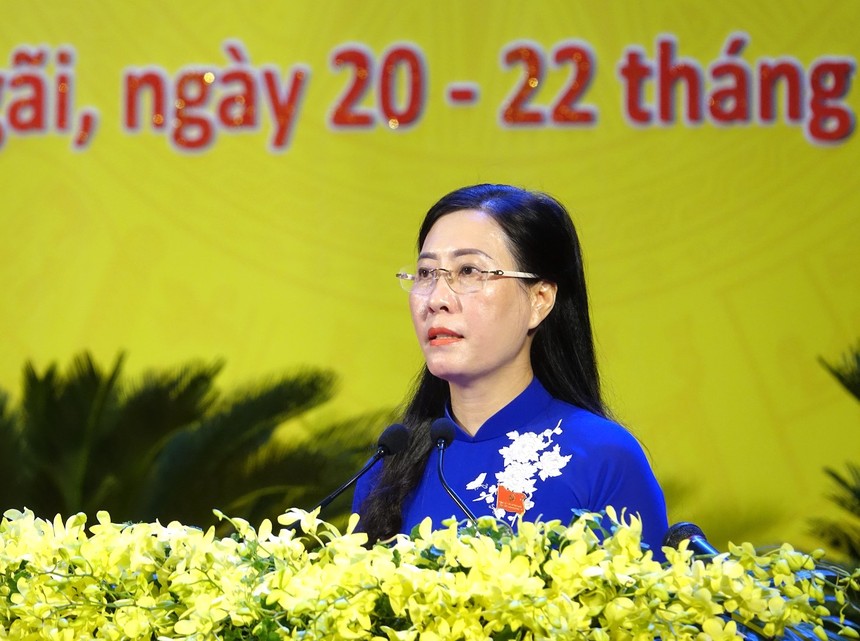 Đồng chí Bùi Thị Quỳnh Vân tái đắc cử Bí thư Tỉnh ủy Quảng Ngãi. Ảnh: VGP/Lưu Hương.