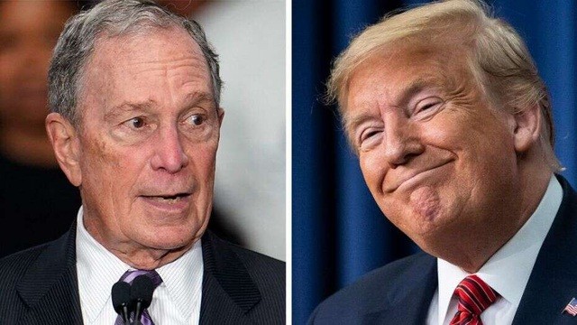 Tỷ phú truyền thông Michael Bloomberg (trái) và Tổng thống Mỹ Donald Trump (Ảnh: Fox).