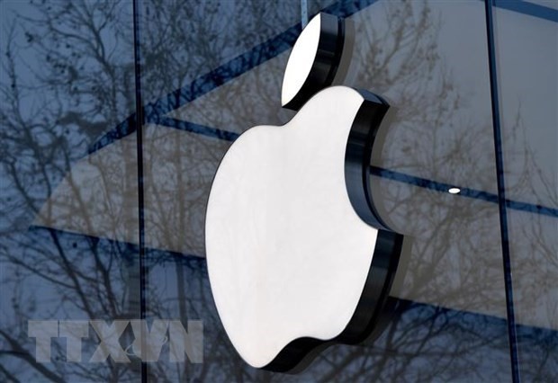 Biểu tượng của tập đoàn công nghệ Apple. (Ảnh: AFP/TTXVN).