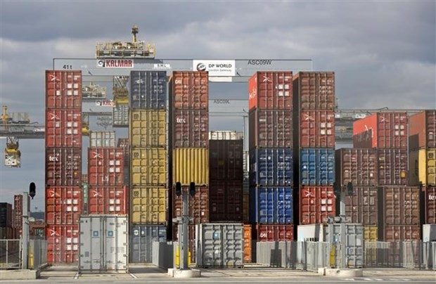 Cảng hàng hóa ở Corringham, phía Tây London, Anh. (Nguồn: AFP/TTXVN).
