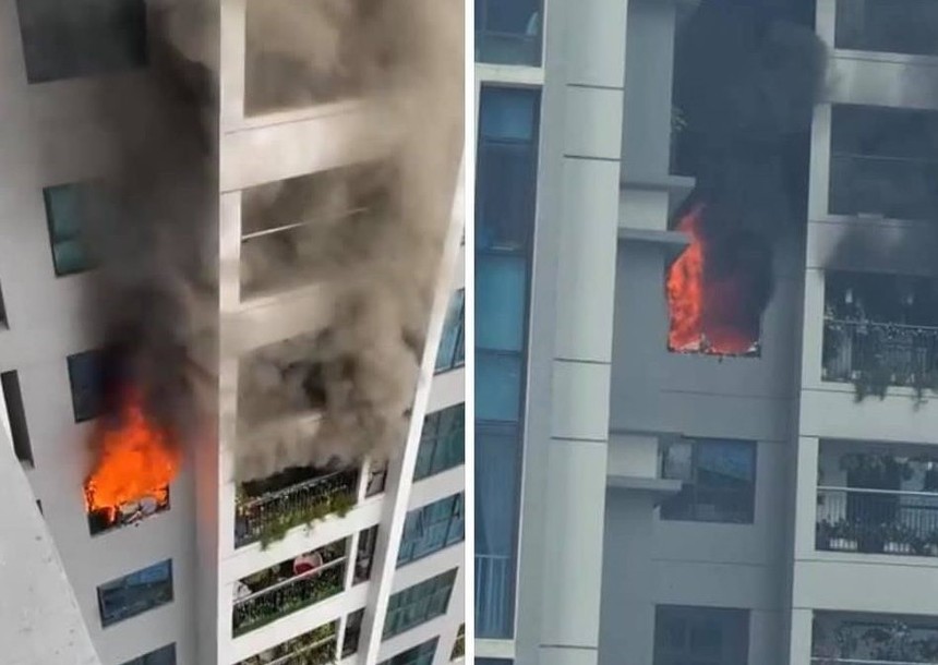 Hà Nội: Cháy tại tầng 29 chung cư Goldmark City, hàng trăm người bỏ chạy