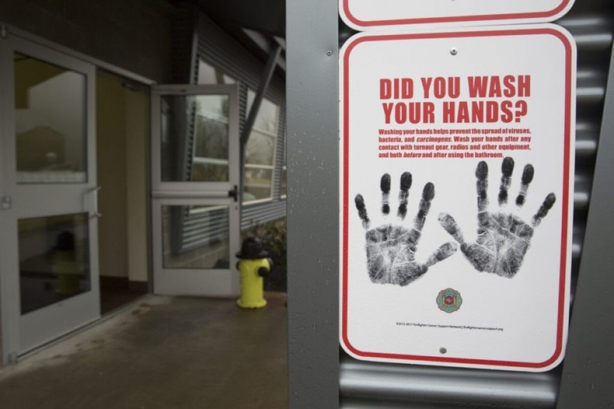 Biển báo rửa tay tại Tiểu bang Washington. (Ảnh: AFP/Getty).