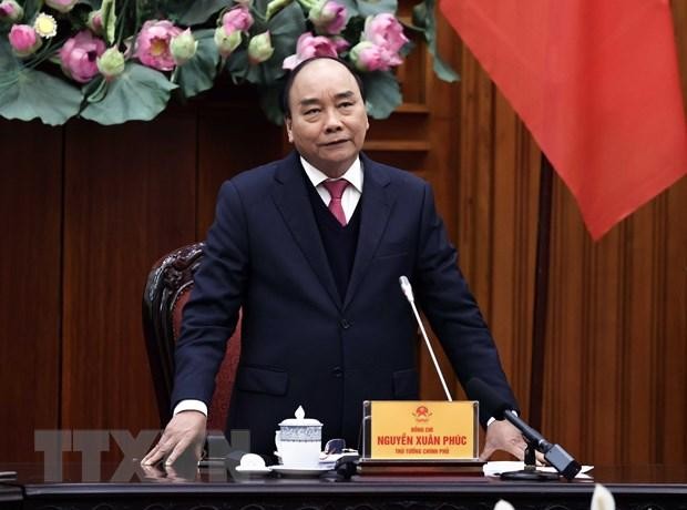 Thủ tướng Nguyễn Xuân Phúc chủ trì họp Thường trực Chính phủ về vắcxin COVID-19. (Ảnh: Thống Nhất/TTXVN).