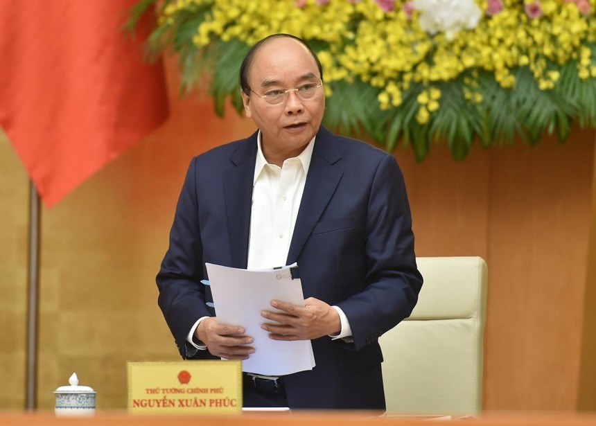 Thủ tướng Nguyễn Xuân Phúc chủ trì phiên họp Chính phủ thường kỳ tháng 12/2020. (Ảnh: VGP).