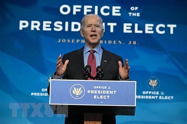 Tổng thống đắc cử Mỹ Joe Biden phát biểu tại Wilmington, Delaware, ngày 8/1/2021. (Nguồn: AFP/TTXVN).
