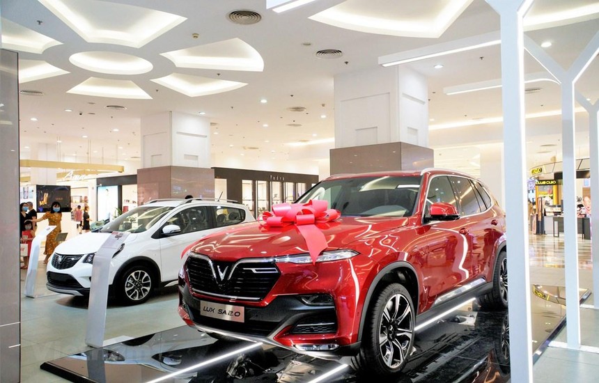 VinFast tổng kết năm 2020 với doanh số khá ấn tượng: 29.485 chiếc xe ôtô được bán ra. (Ảnh: PV/Vietnam+).