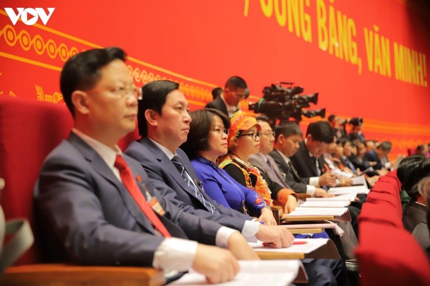 Các đại biểu dự đại hội XIII của ĐCS Việt Nam.