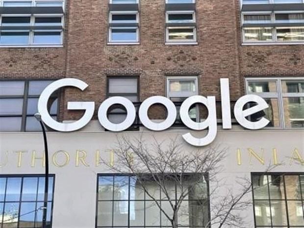 Biểu tượng Google tại văn phòng ở New York, Mỹ. (Ảnh: Kyodo/TTXVN).