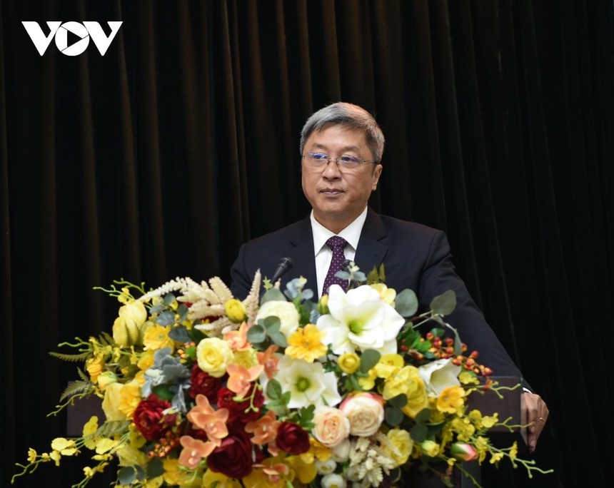 Thứ trưởng Bộ Y tế Nguyễn Trường Sơn phát biểu tại Hội nghị Báo cáo viên Trung ương tháng 3/2021.