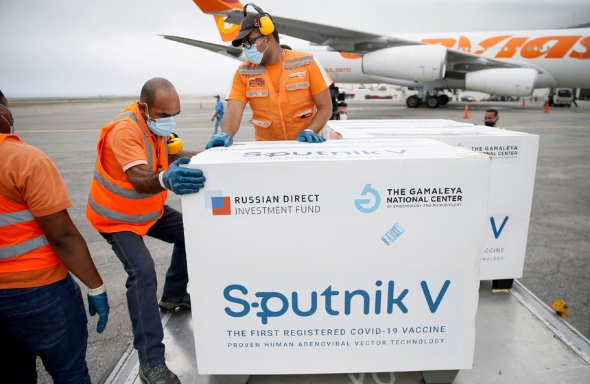 Vaccine Sputnik V của Nga được vận chuyển tới Venezuela. Nguồn: Reuters.