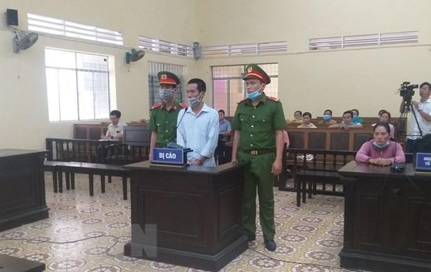 Bị cáo Phạm Văn Chính bị Tòa án Nhân dân tỉnh Cà Mau tuyên phạt 8 năm tù giam. (Ảnh: Huỳnh Anh/TTXVN).