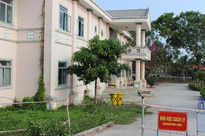 Khu vực cách ly tập trung Phòng khám Đa khoa Quân dân y Giồng Găng, huyện Tân Hồng, tỉnh Đồng Tháp.