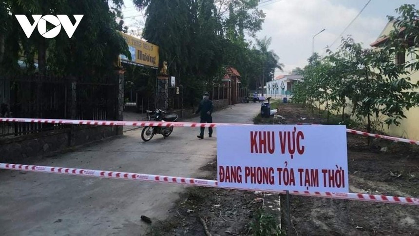 Một phần thị trấn Chơn Thành bị phong tỏa do có ca mắc Covid-19.