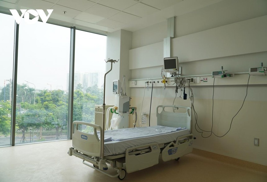 Một phòng bệnh tại Bệnh viện Hồi sức Covid-19 để điều trị bệnh nhân nặng.