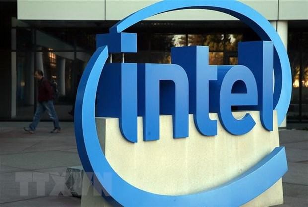 Biểu tượng Intel tại Santa Clara, bang California, Mỹ. (Ảnh: AFP/TTXVN).