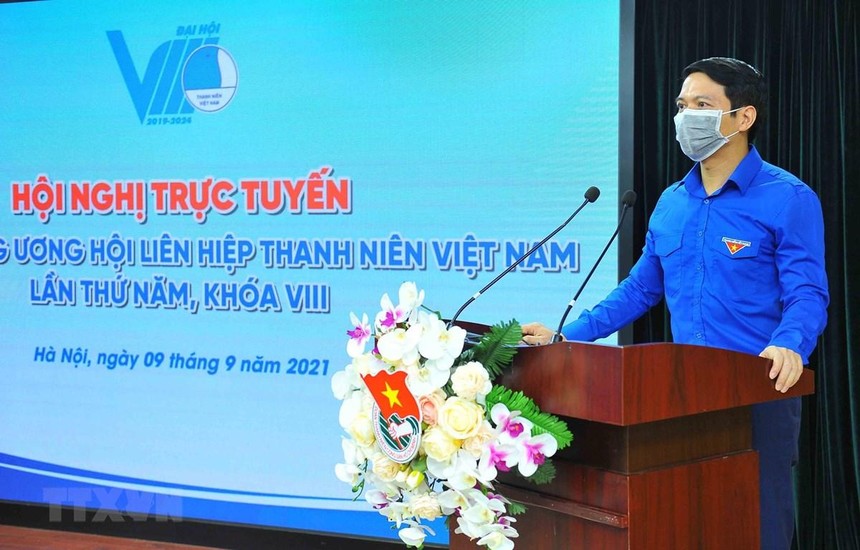 Chủ tịch Hội LHTN Việt Nam Nguyễn Ngọc Lương phát biểu tại hội nghị. (Ảnh: Minh Đức/TTXVN).