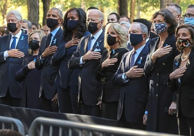 Tổng thống Joe Biden và một số cựu Tổng thống Mỹ tham dự lễ tưởng niệm .(Nguồn: GettyImages).
