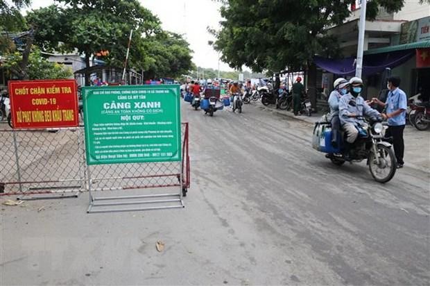 Mô hình 'Cảng xanh' an toàn, không có dịch được thiết lập tại cảng cá Mỹ Tân (xã Thanh Hải, huyện Ninh Hải). (Ảnh: Nguyễn Thành/TTXVN).