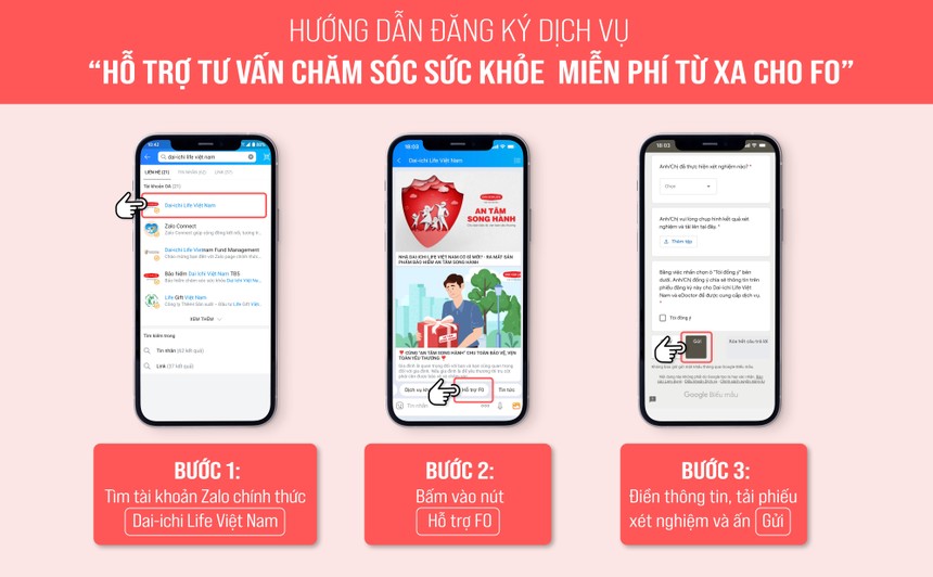 Dai-ichi Life Việt Nam triển khai Chương trình hỗ trợ tư vấn sức khỏe miễn phí từ xa cho F0