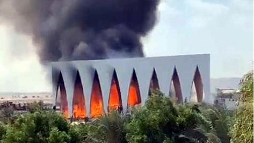 Cháy lớn tại liên hoan phim El Gouna Ai Cập. Ảnh Ahramonline.