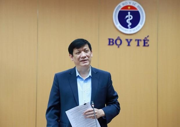 Bộ trưởng Bộ Y tế Nguyễn Thanh Long phát biểu tại hội nghị. (Ảnh: PV/Vietnam+).