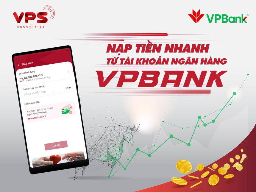 VPS - Công ty chứng khoán đầu tiên triển khai tính năng nạp tiền vào tài khoản chứng khoán từ VPBank ngay trên ứng dụng SMARTONE của mình