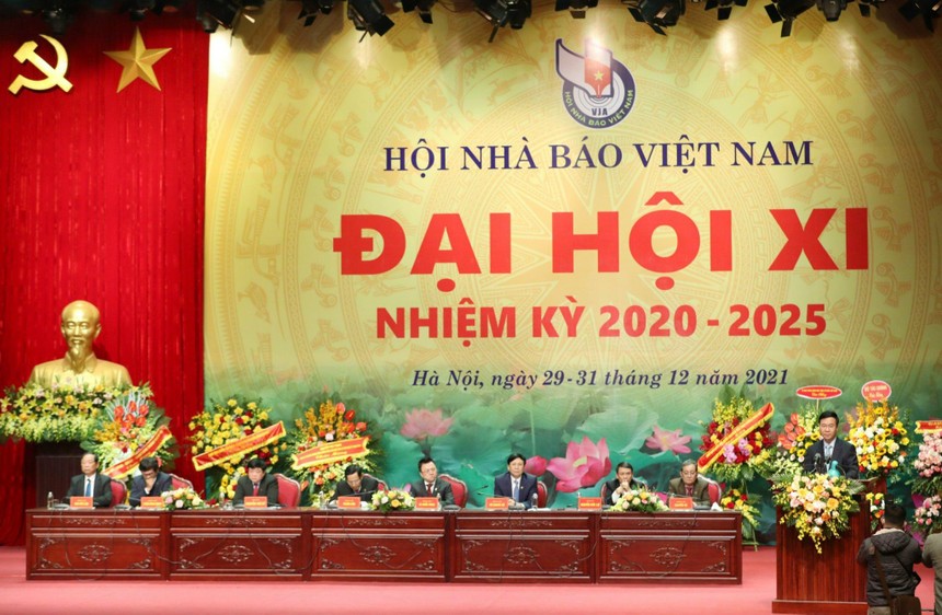 Phiên chính thức Đại hội đại biểu toàn quốc Hội Nhà báo Việt Nam lần thứ XI, nhiệm kỳ 2020 - 2025 sáng 31/12.