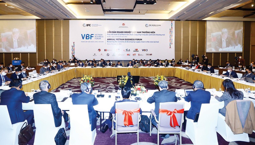 Các diễn giả tham gia VBF 2021 đã đóng góp nhiều ý kiến về vai trò, trách nhiệm của doanh nghiệp trong chuỗi cung ứng.