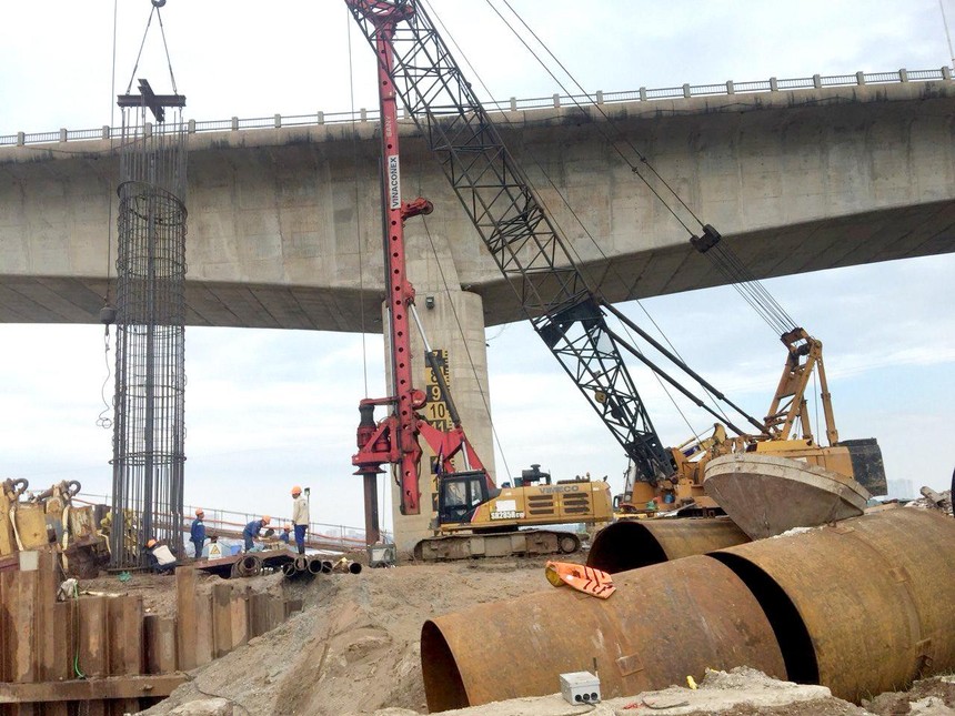 Vimeco “vượt bão” Covid 19 thi công dự án Cầu Vĩnh Tuy giai đoạn 2.