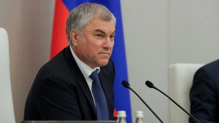 Chủ tịch Duma Quốc gia (Hạ viện) Nga Vyacheslav Volodin (Ảnh: AFP).
