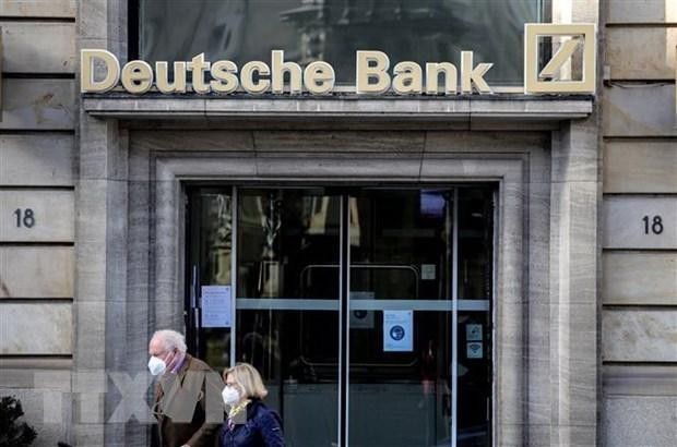 Một chi nhánh ngân hàng Deutsche Bank tại Frankfurt, Đức. (Ảnh: AFP/TTXVN).