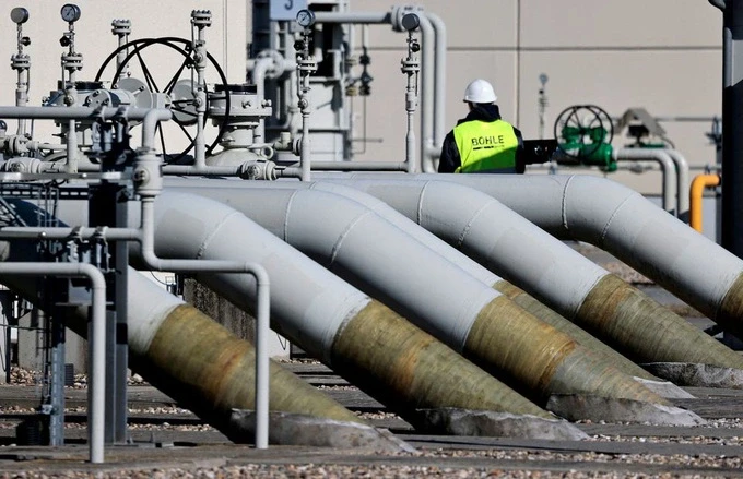 Các đường ống dẫn khí Dòng chảy Phương Bắc 1 Lubmin,n, Đức (Ảnh: Reuters).