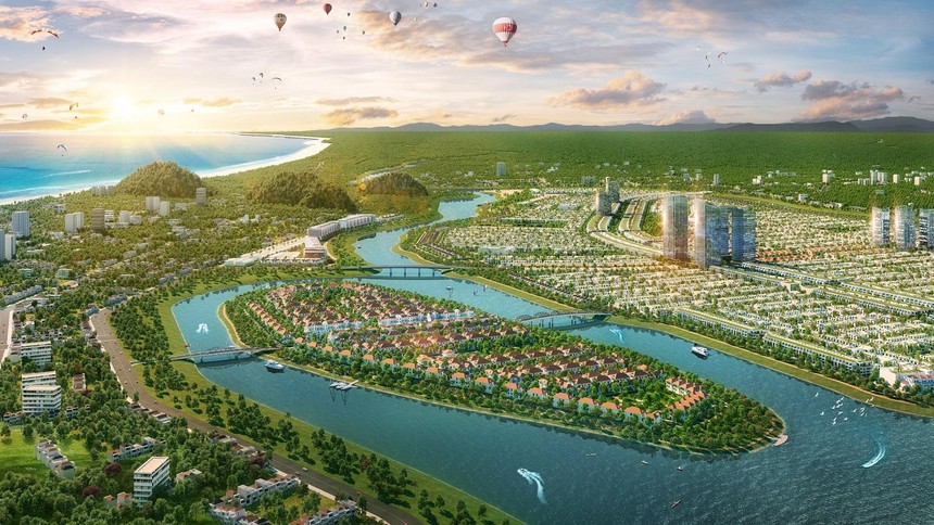 Đô thị đảo Sunneva Island tiên phong mang tới đô thị đáng sống cho Đà Nẵng. Ảnh phối cảnh minh họa.
