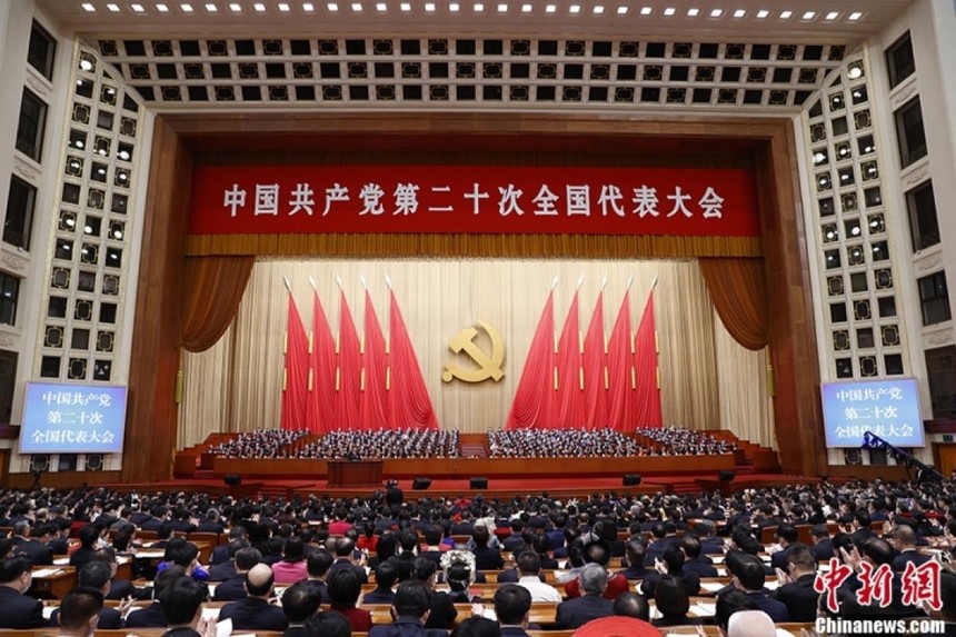 Đại hội XX Đảng Cộng sản Trung Quốc khai mạc tại Bắc Kinh. Ảnh: Chinanews.