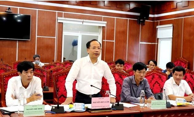 Thứ trưởng Bộ Giao thông - Vận tải Nguyễn Duy Lâm trong lần làm việc với UBND tỉnh Phú Yên về đẩy nhanh tiến độ triển khai công tác giải phóng mặt bằng Dự án Cao tốc qua đại bàn tỉnh.