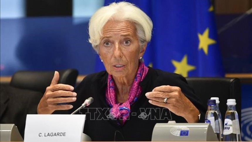 Chủ tịch Ngân hàng Trung ương châu Âu (ECB) Christine Lagarde. Ảnh: AFP/TTXVN