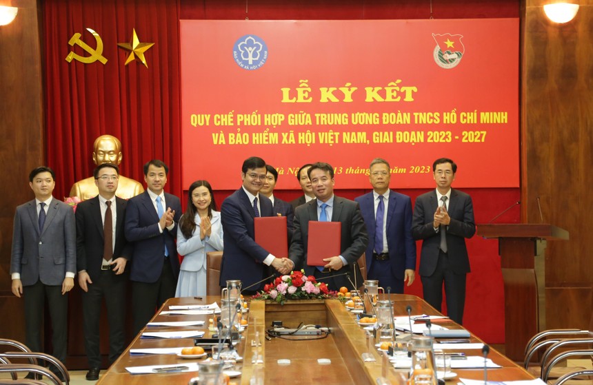Bảo hiểm xã hội Việt Nam và Trung ương Đoàn Thanh niên Cộng sản Hồ Chí Minh ký Quy chế phối hợp giai đoạn 2023 - 2027