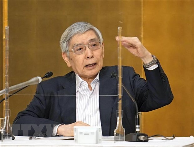 Thống đốc BOJ Haruhiko Kuroda phát biểu tại Tokyo ngày 6/6/2022. (Ảnh: AFP/TTXVN)